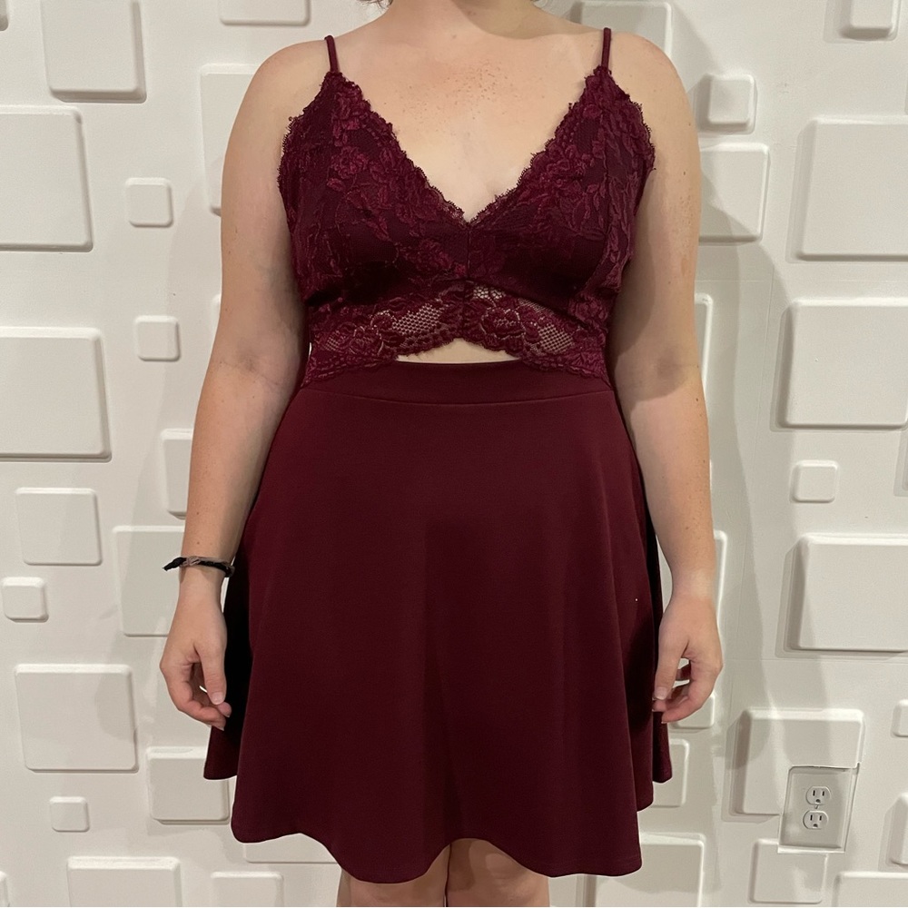 Burgundy dress